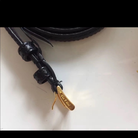 Prada belt size 90. Black with gold hardware - Picture 2 of 3